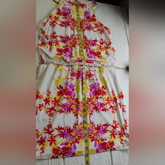 Bisou Bisou Dress Romper Halter Style Slip-on Women's Sz 4 Floral Print - Picture 7 of 12
